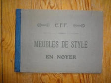 Catalogue "Walnut style furniture" - table & bed - FRANCE 1925 - EFF Valencia