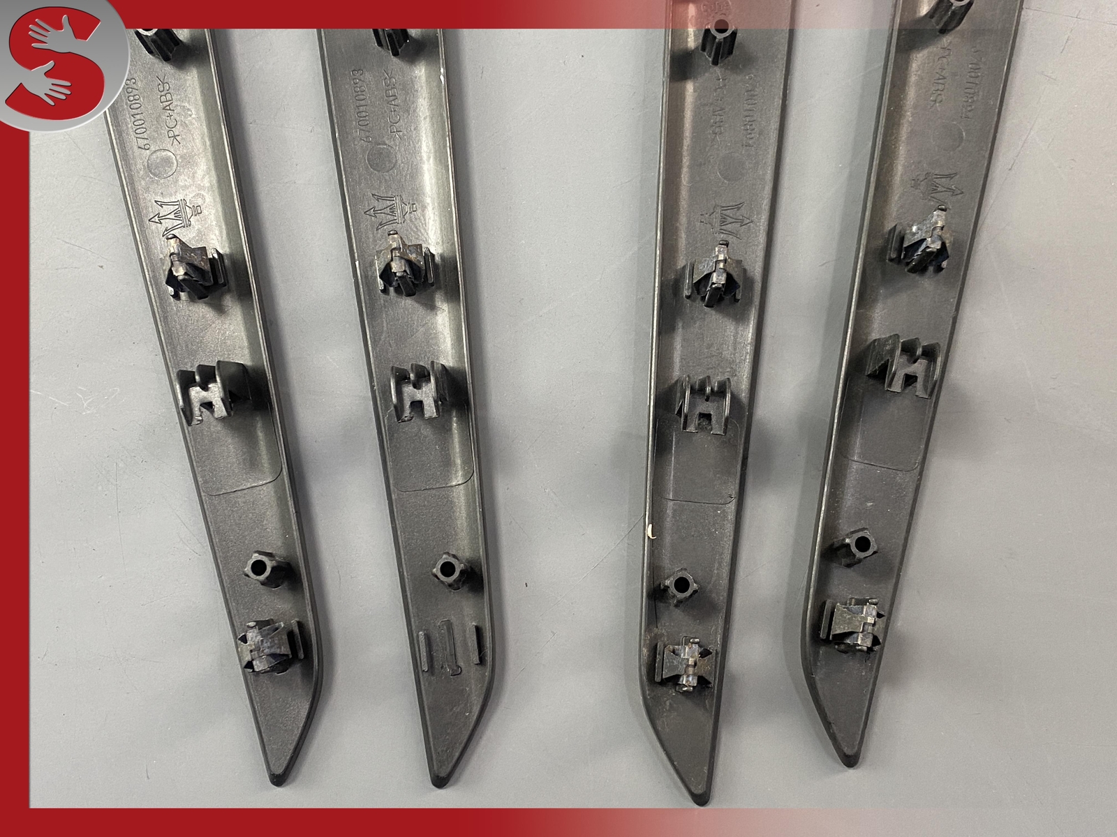 2014-2019 Maserati Ghibli Interior Door Panel Trim Strip Set OF 4 OEM