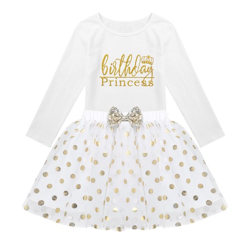 Mädchen 1/2/3/4/5/6. Geburtstag Party Outfit Prinzessin Kleid Langarmshirt +Rock - Picture 26 of 30