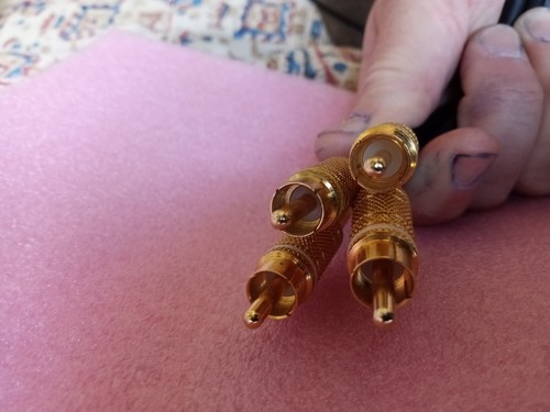 Stereo Audio Connector Cable RCA x2 Length 3ft Male - Picture 3 of 7