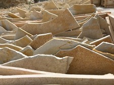 55m² Bodenplatten 8-12mm Terrassenplatten Naturstein Kalkstein Polygonalplatten