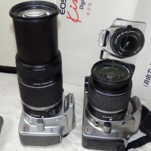 Canon EOS Digital Camera 13 Megapixels Action Telephoto Lens Set Of 2 Japan Used - Picture 8 of 10