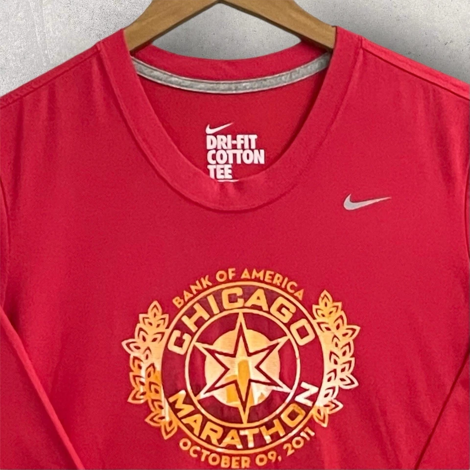 Nike Mujer Rosa Dri Fit Chicago Maratón Estampado Manga Larga Gráfico Talla/L Foto 4 de 4