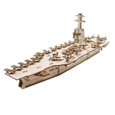 Holzpuzzle Holzbausatz 3D Puzzle USS Gerald R.Ford Flugzeugträger von Mookids