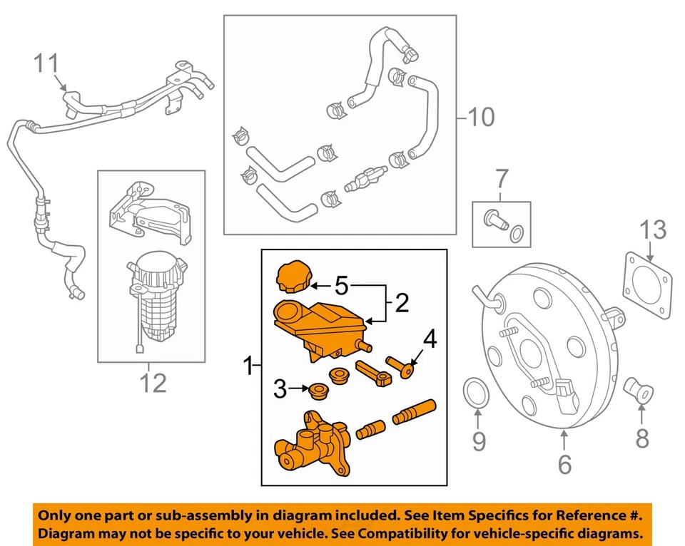 Cilindro maestro de freno usado se adapta a: Kia Sorento 2017 grado A Foto 3 de 4