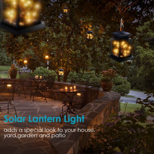 Solar Lantern Hanging Light LED Waterproof Yard Outdoor Patio Garden Yard Lamp - Picture 7 of 135