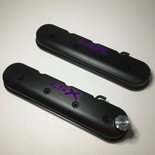 Tall Ls Valve Covers With Lsx Logo Black Wpurple Lsx 241-407