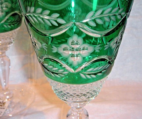 Design Guild by Ajka Crystal Cut to Clear Wine Goblets. Made in Hungary. - Picture 17 of 26