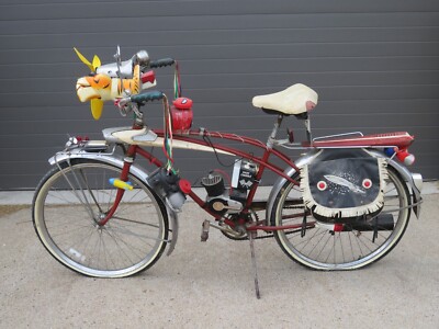 VINTAGE Red Sears Spaceliner Pop Culture Customized Bicycle (1950s