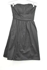 Davids Bridal Womens Black Sweetheart Neck Sleeveless Short Dress Cotton Sz 2