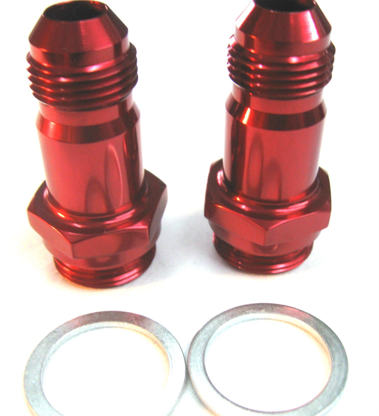 Holley Carb Inlet Fittings 08 an Male Flare Extend Length Show Polish