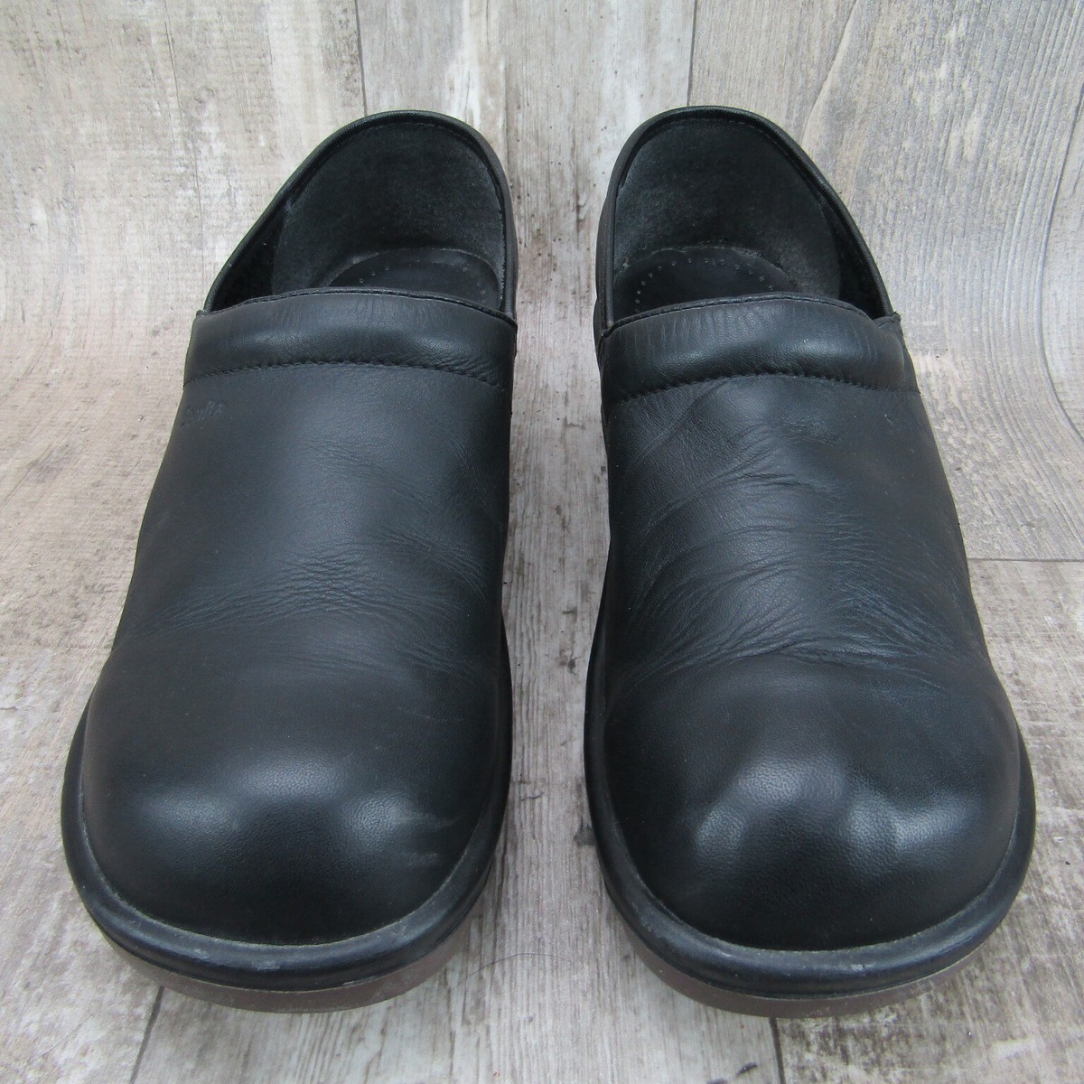 Sanita Clogs 47 Occupational Black Leather Men display picture 2