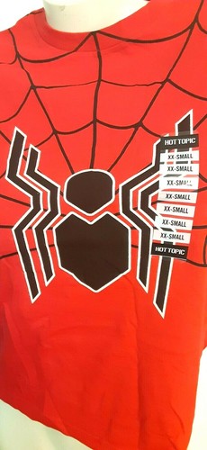 Marvel Spider-man Far From Home Red Tee Short Sleeves Size XXS NWT - Picture 2 of 4