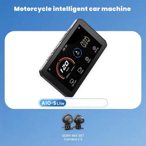 Monitor de pantalla inteligente para motocicleta CHIGEE Carplay AIO-5 Lite Drive Grabadora - Imagen 13 de 18