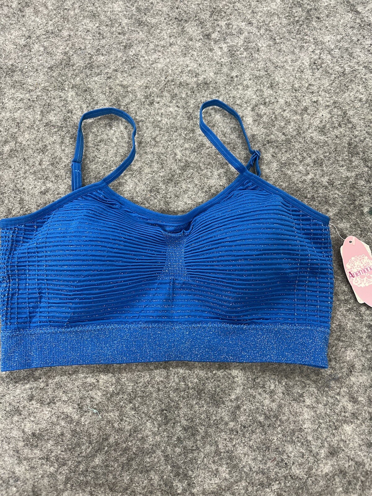 Anemone V-Neck Padded Sports Bra Cami with Adjustable Straps and Removable Padding-image