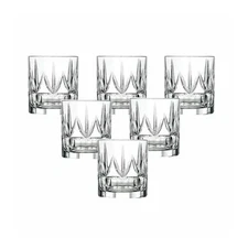 Elegant and Modern Crystal Chic Double Old Fashion Tumblers - 13 oz. Set of 6