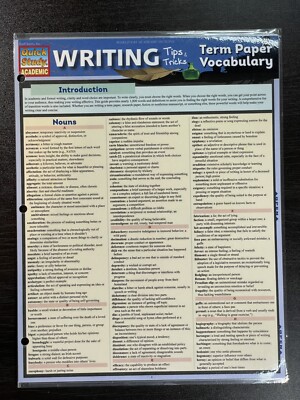 Writing Tips & Tricks Term Paper Vocabulary Quick Study Academic Jennifer Zaczek