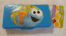 NEW Sesame Street Beginnings Cookie Monster Blue Plastic Wipes Travel Case 2015