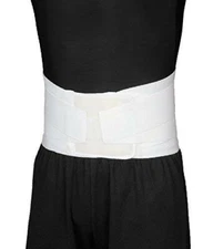 Blue Jay Back Support w/ Lumbar Tension Straps, White - Universal 24 in.-46 in. 