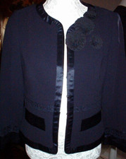Fenn Wright Manson Blue With Lace & Silk Edged Jacket Size 12 New With Tags