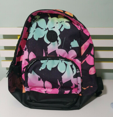 HURLEY BACKPACK MULTICOILOURED RAINBOW FLORAL BRIGHT 45CM TALL