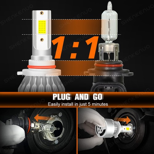 For Hyundai Accent 2014-2020 With Projector - 6000K 2pc 9005 LED Headlight Bulbs - Picture 6 of 10