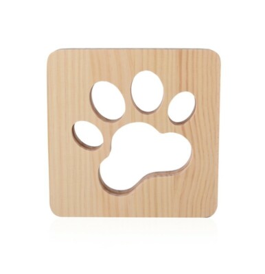 3D Holz LED Licht Pfotenmuster mit USB Anschluss