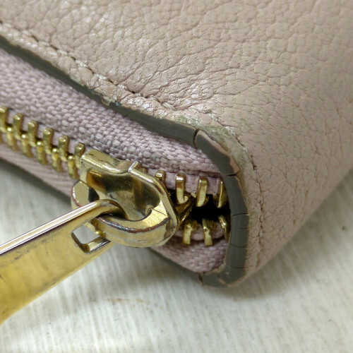 Chloe DREW Jewelry Lock Leather Long Wallet Pink Beige Women Chloe DREW Jewelry Lock Leather Long Wallet Pink Beige Women