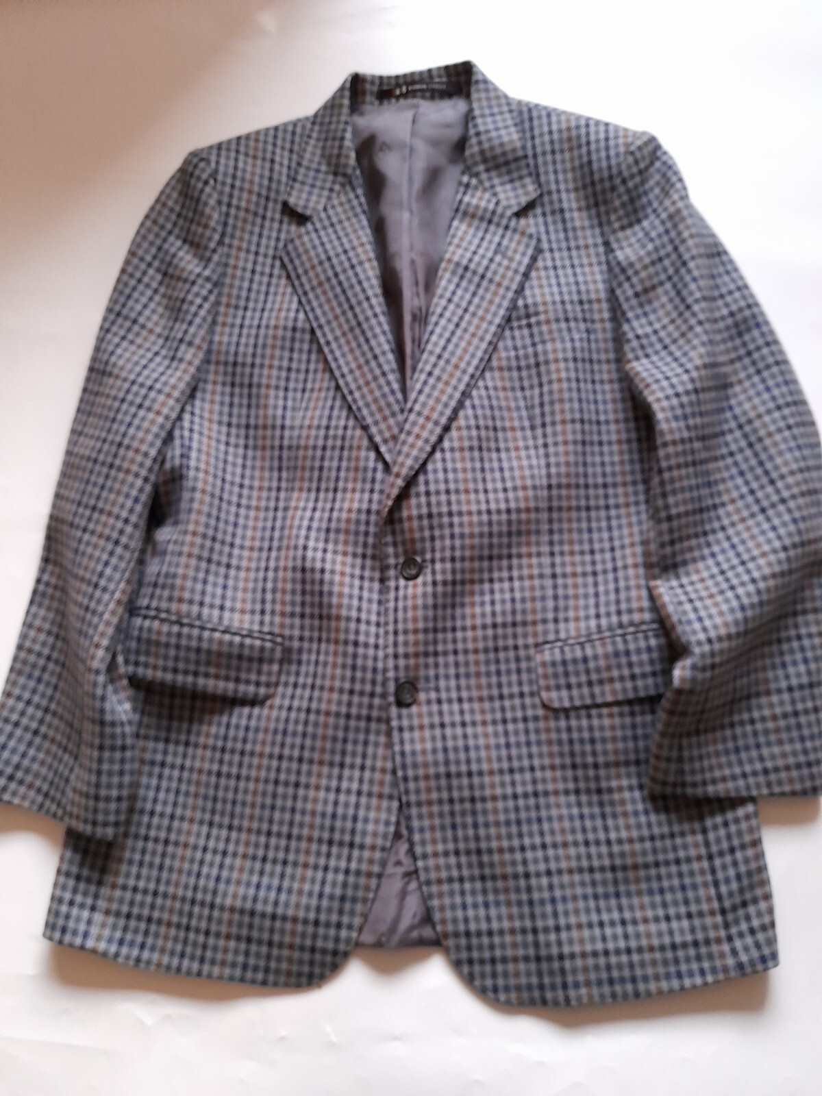 FILA Blazer regata canottaggio Henley check lana dandy vintage giacca 44 daks