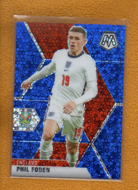 Phil Foden 2021 Panini Mosaic SC UEFA Euro 2020 Blue Circles Prizm #102 /99