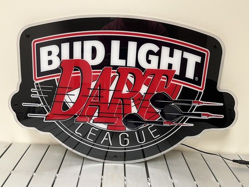 Bud Light Beer Darts Led Bar Sign Budweiser Man Cave Tiki Bar - Picture 4 of 6