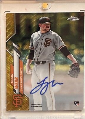 Logan Webb 2020 Topps Chrome #RA-LW gold wave refractor AUTO /50 