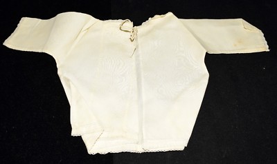 Vintage White with Lace Trim with Tie Closure Doll Jacket for Large Doll