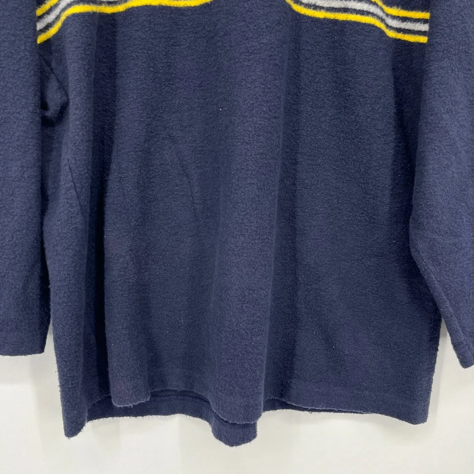 Billabong Sweater Adult Size L Navy Blue Fleece Striped Crew Neck Vintage Y2K - Image 3 of 4
