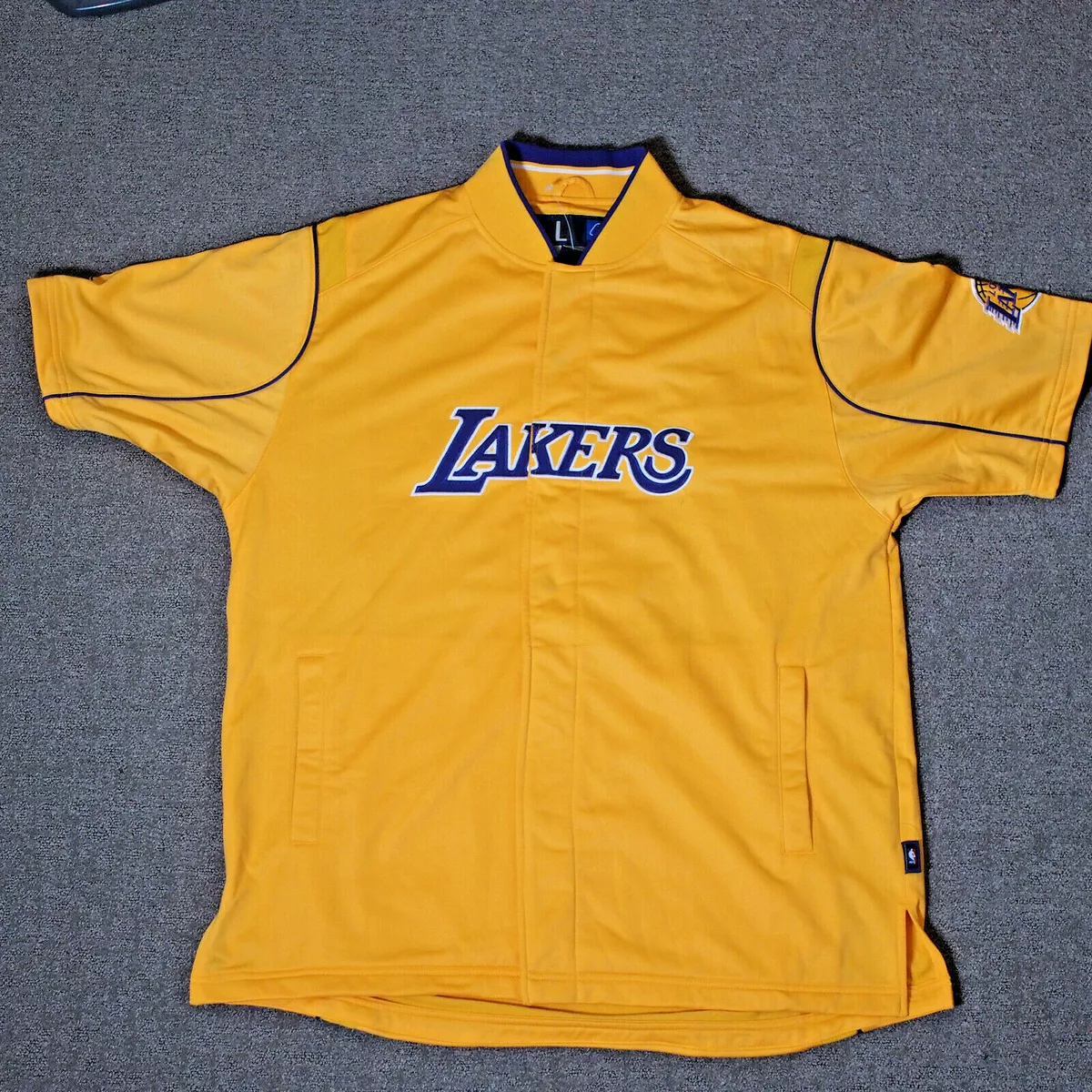 Vintage NBA AUTHENTICS REEBOK LA LAKERS WARM UP SHIRT Size Oversized LARGE  NWOT