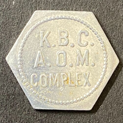Kanto Base Military G/F 5¢ Japan K.B.C. A.O.M Complex Open Mess Alum Token 20mm