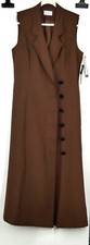 Nwt Kasper Vintage Sleeveless Coat Brown 12