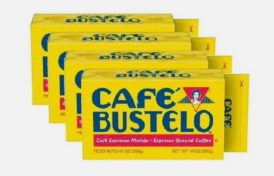 Cafe Bustelo Ground Espresso Coffee 10oz Brick Vacuum Packed (4 PACK)