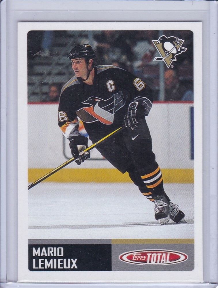 Mario Lemieux 2002 Topps Total Hockey Card 96 Grade MT | eBay