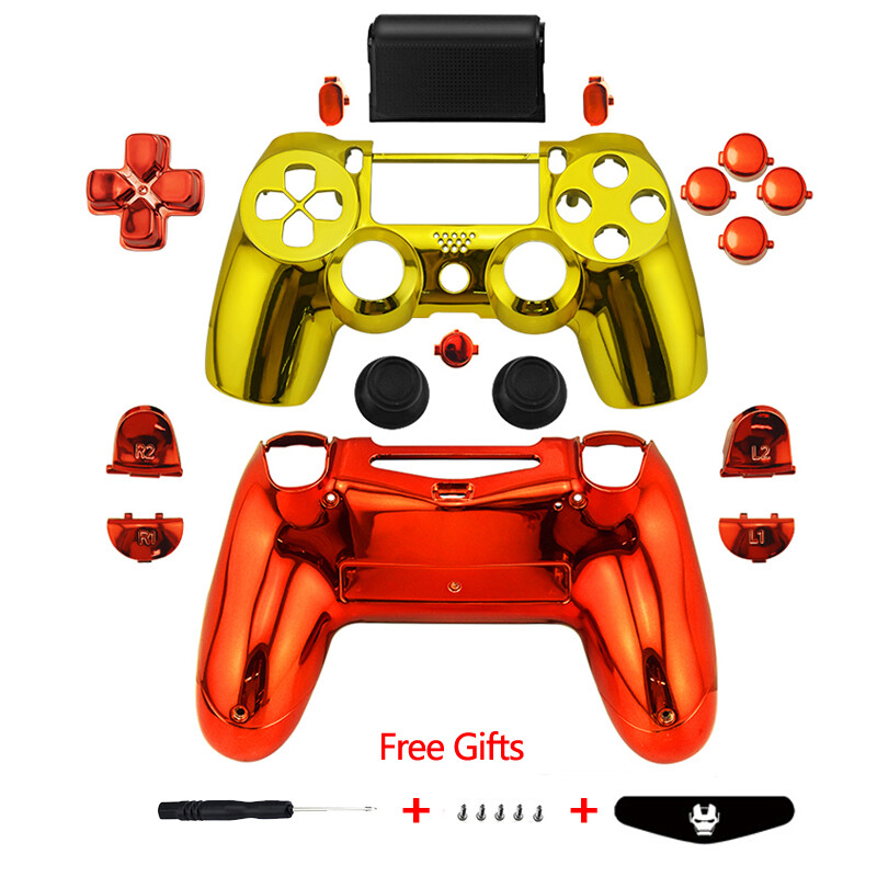 Chrome Full Custom Replacement Mod Kit Ps4 Slim Pro Controller Shell Cover Ebay