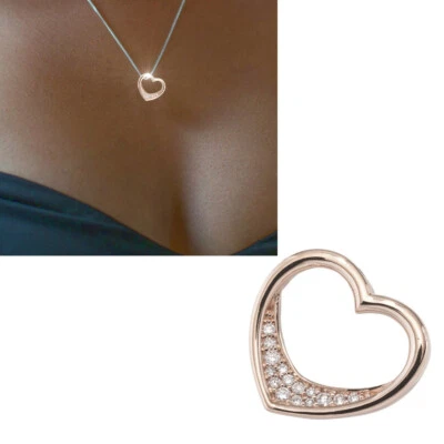 Brillant-Anhänger Herz 585 echt Gold Roségold Diamanten 14 Karat Kettenanhänger - Bild 1 von 4