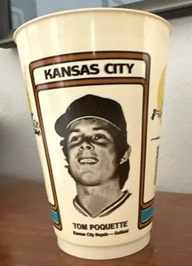 Vintage 1978 Tom Poquette Kansas City Royals Seven Eleven Slurpee cup