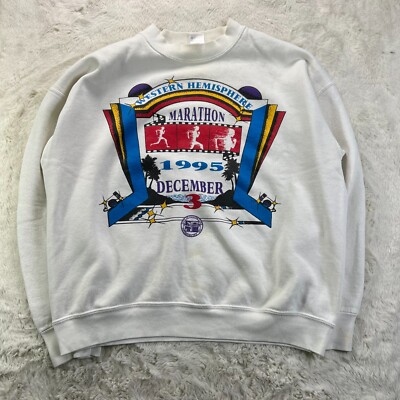 Fruit Of The Loom Western Hemisphere Marathon 1995 Sweatshirt Size L Multicolor