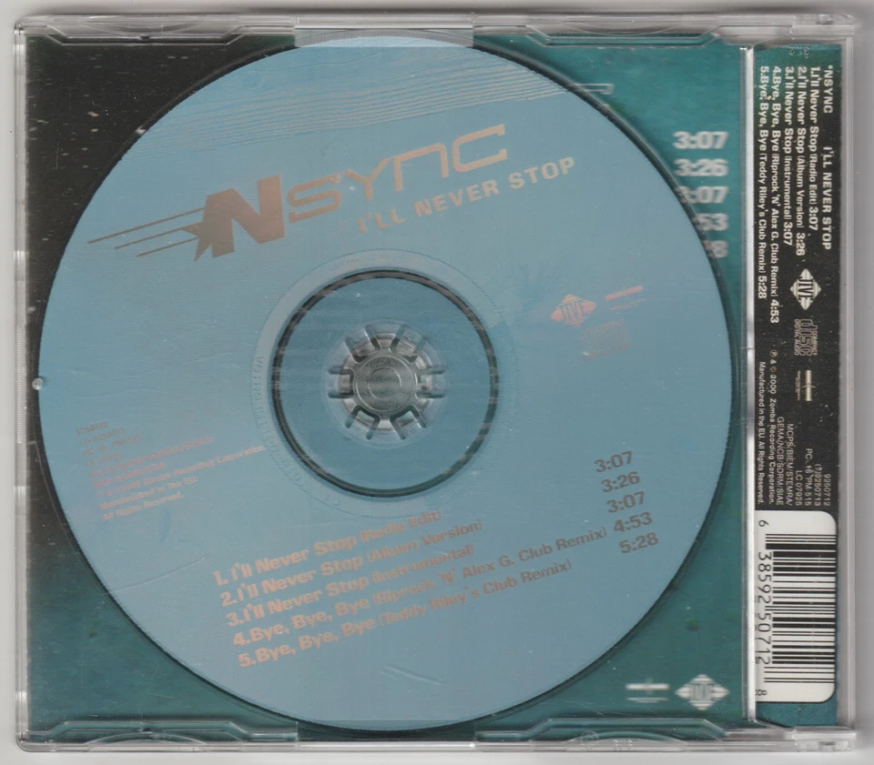 N-Sync - I'll never stop [5 Track Maxi-CD, 2000] - Bild 2 von 3