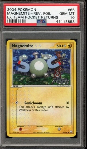 Pokemon Magnemite EX Team Rocket Returns Reverse Holo #66 PSA 10 Gem Mint
