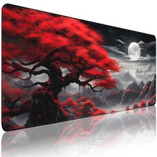 Gaming Mouse Pad - Desk Mat for Keyboard and 31.5L x 11.8W inches, Full-Moon