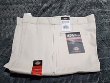 DICKIES Original Fit 874 Work Pants Men's Sizes 38x 32 Stone Whitecap Grey