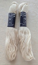 2 skeins of TAHKI COTTON CLASSIC 100 mercerized 3003 Linen White YARN