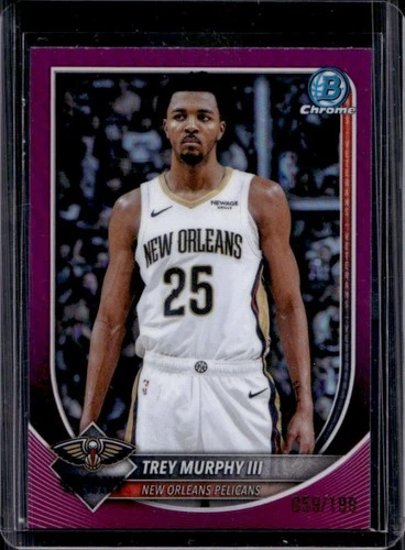 2025-26 Bowman Trey Murphy III Chrome Fuchsia Refractor #/199 Pelicans