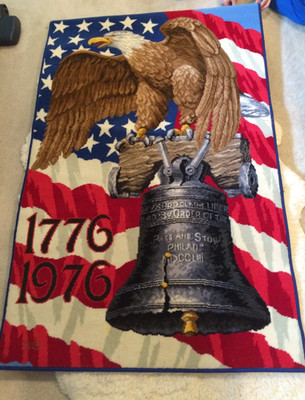 Bicentennial  Alexander Smith American Legend Rug USA Eagle Liberty Bell 1776